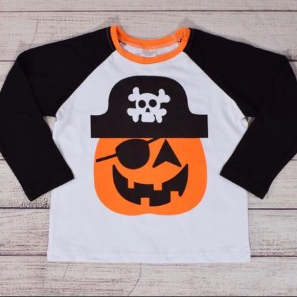 Other - Pirate Pumpkin Raglan Top Boys